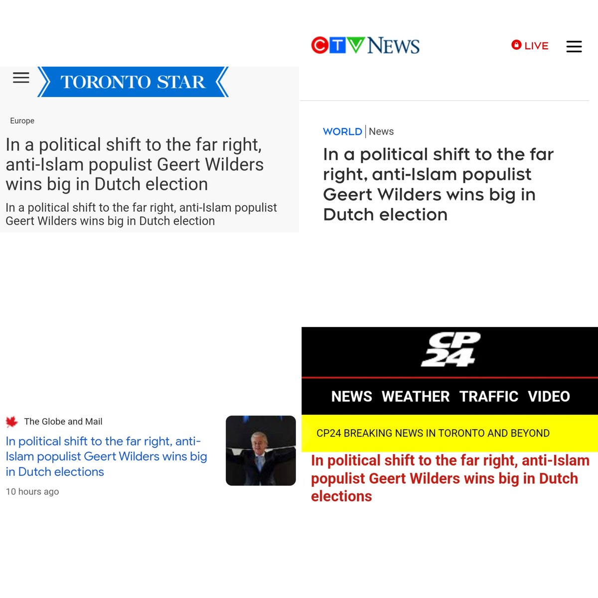 Canadian news outlets are unbiased, uncoordinated, and completely independent.