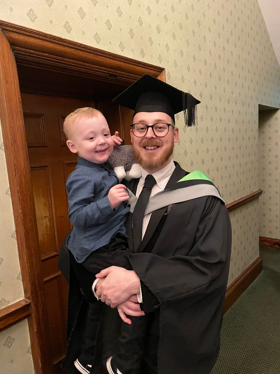 Charlotteamy160's tweet photo. 4 years, a global pandemic and a baby later - he did it! Could not be prouder of @thomas221289  💙 

Made all the more special with a guest appearance from William, thank you @CumbriaUni https://t.co/VnKwG2R7Ql