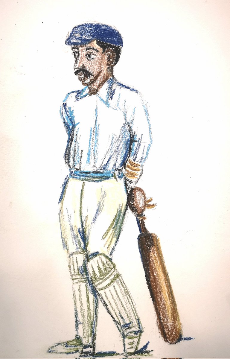 My version of Ranji, from a drawing by Leslie Ward in Vanity fair 1897