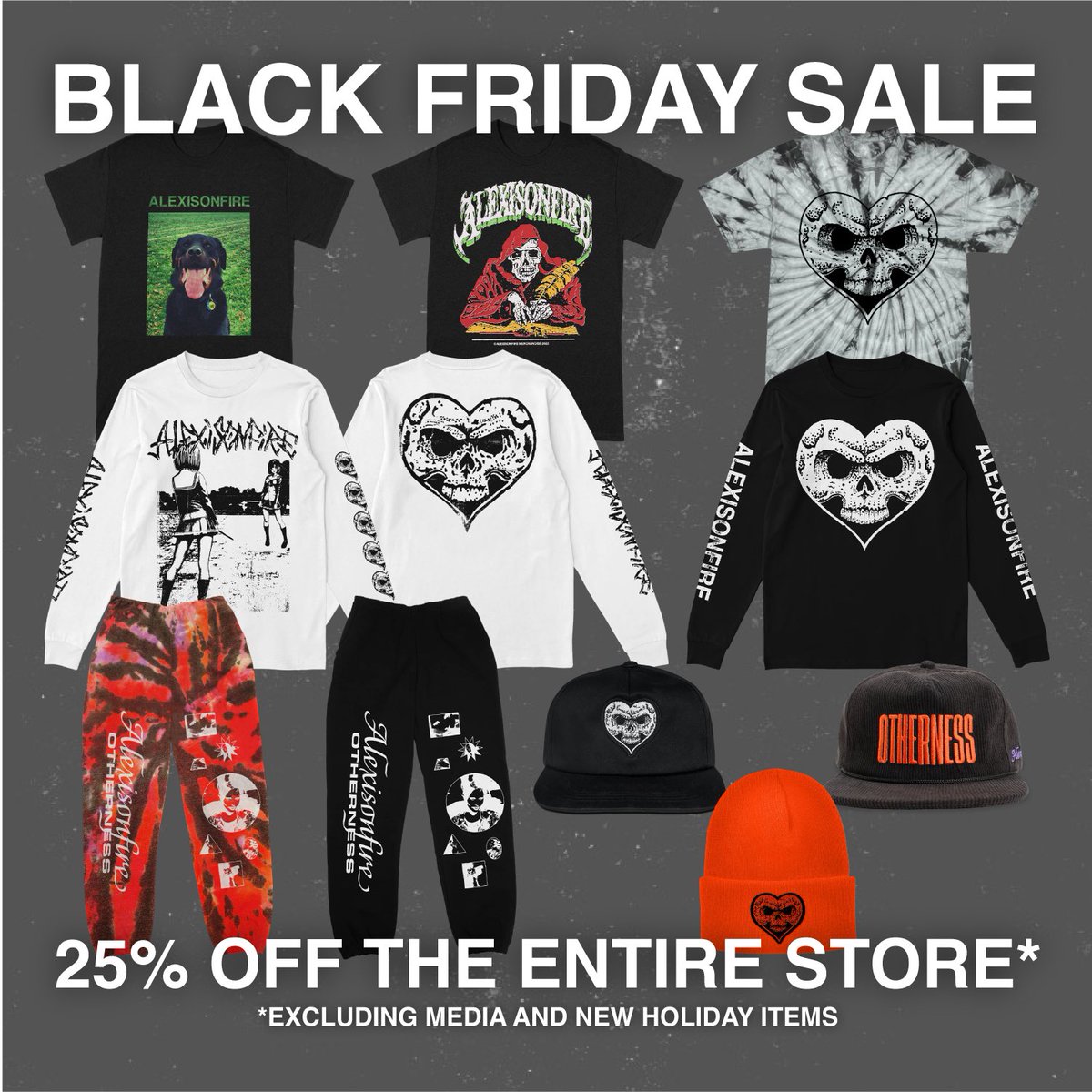 🫣Black Friday Sneak Peek 🫣 AOF Black Friday & holiday sale drops tomorrow starting at 11am ET. Annual limited edition Black•Black Friday print + Black•Black Friday toque + ornaments + storewide sale 🎄🖤 🔜 theonlybandever.com