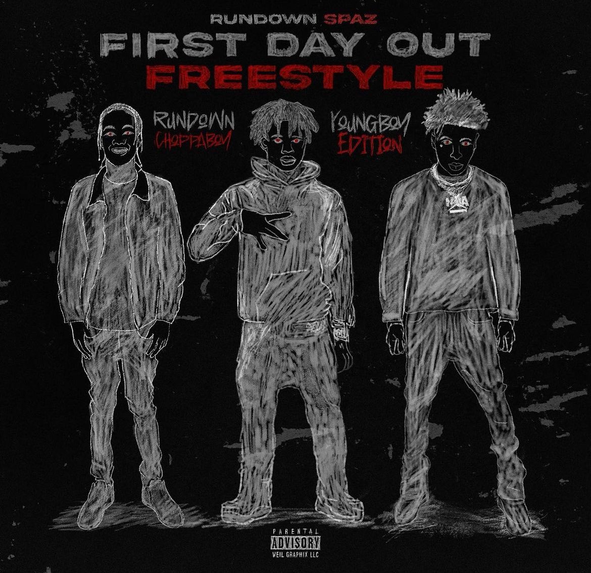 YoungboySnippet's tweet image. NBA YoungBoy x Rundown Spazz x Rundown Choppa Boy - First Day Out Freestyle Remix TONIGHT Get ready for this one 😈