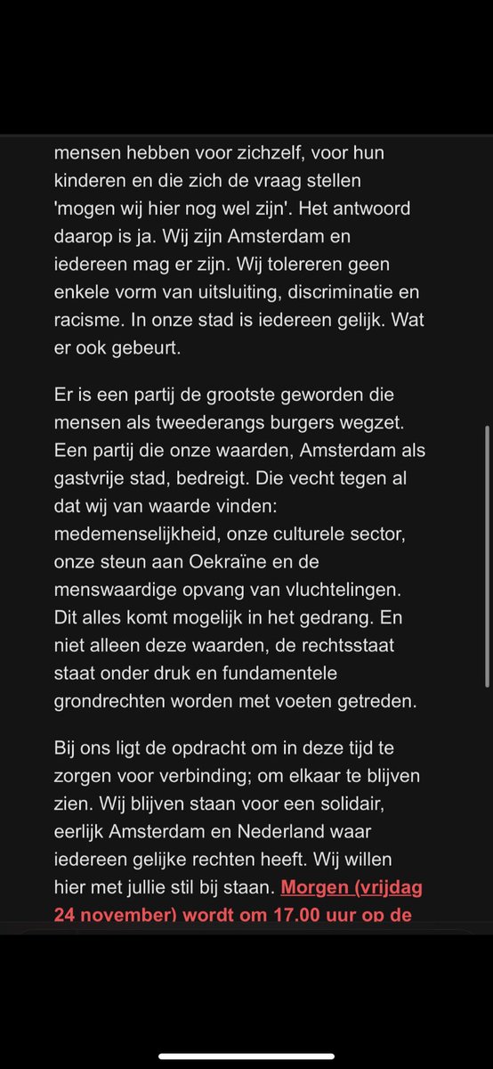 IngeLengton's tweet photo. Zo, zo. Mail van PvdA/GL Amsterdam aan achterban. Ze moeten geen partijkleding dragen, maar wel graag bijeenkomen voor een protest tegen de verkiezingsuitslag. Maar dat mag zo niet heten. De leden gaan op de Dam ‘verbinden’. En: het is géén ‘politieke bijeenkomst’. 🤫 Sure. https://t.co/dpIrKDGwiK