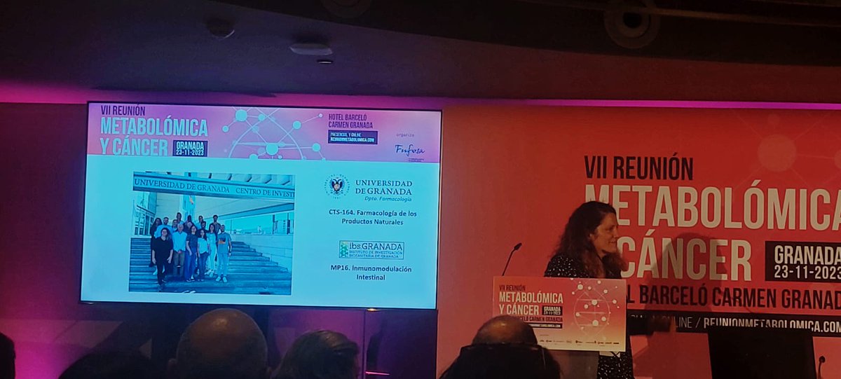 🧬🧫Los probióticos como moduladores del metaboloma intestinal en el tratamiento del cáncer colorrectal.🧪🔬 Excelente trabajo presentado en la VII Reunión Metabolómica y Cáncer. <a href="/ibsGRANADA/">ibs.GRANADA</a> <a href="/CanalUGR/">Universidad Granada</a>