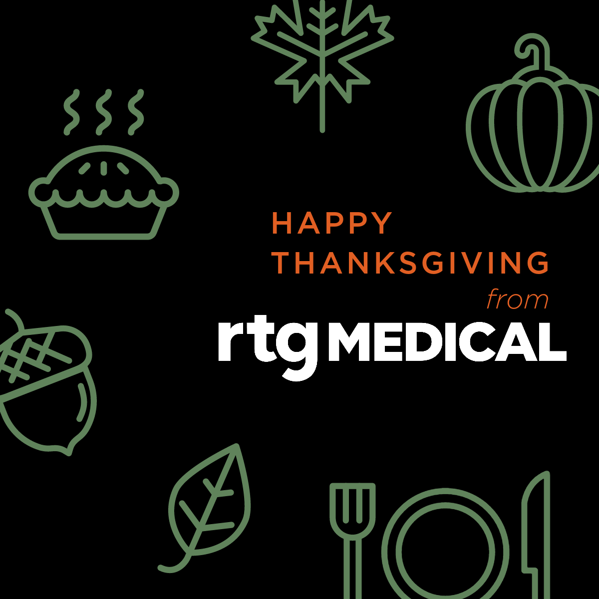 Wishing you and your loved ones a joyous Thanksgiving filled with laughter, love, and countless reasons to be thankful. From our RTG Medical family to yours, Happy Thanksgiving! 🍂🧡