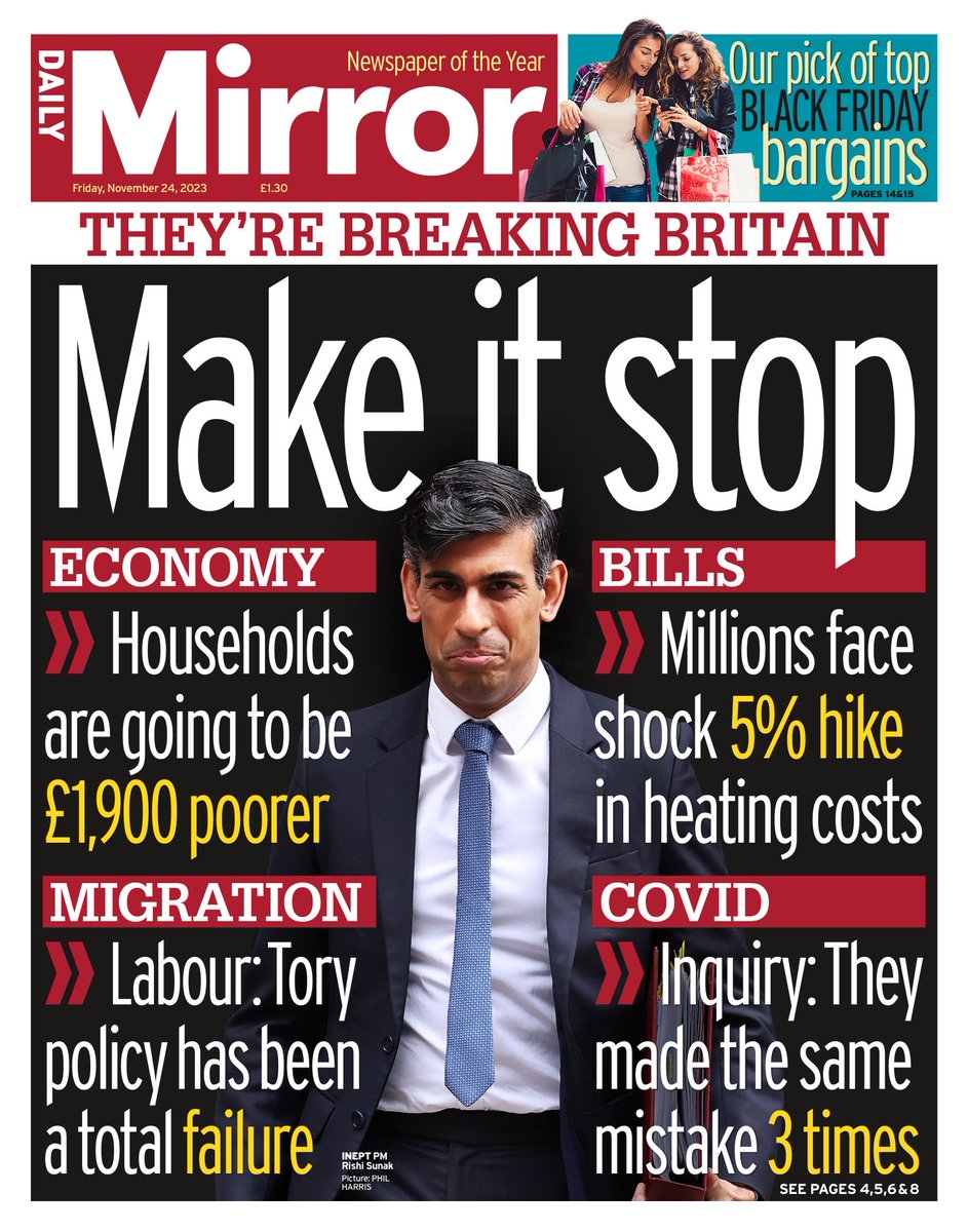 hendopolis's tweet photo. DAILY MIRROR: Make It Stop #TomorrowsPapersToday https://t.co/xLKbf5ciFm
