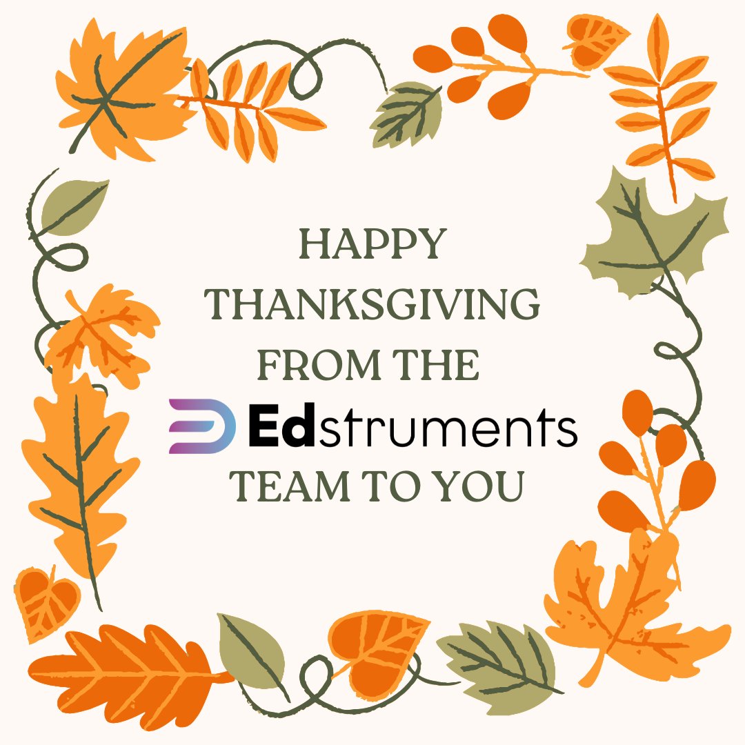 🦃🍂 Grateful for all of our incredible partners, advisors, team members, and everyone else who helps make Edstruments run! Happy Thanksgiving to all celebrating this Thursday!
