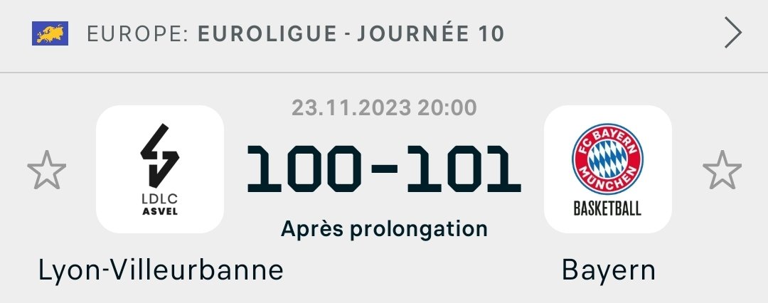 GonebackOff's tweet image. #ASVEL 🏀

Premier match et première défaite au terme d&apos;un match fou à la #LDLC Arena ce soir pour l&apos;ouverture de la salle! 

Les gones de l&apos;@LDLCASVEL s&apos;incline face au Bayern 100-101 ! 

Quel outil fabuleux ! Merci @JM_Aulas
