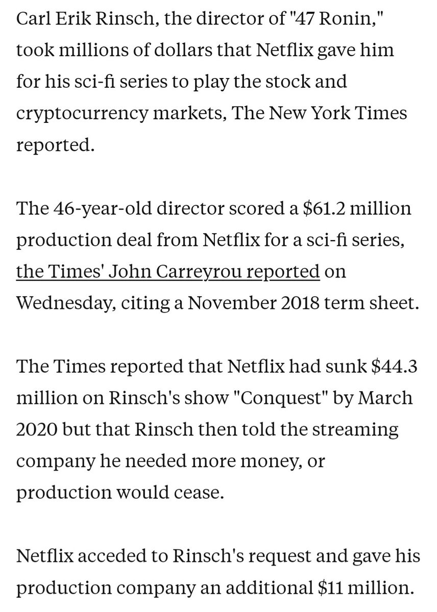 leslieleeiii's tweet photo. Netflix gave a guy $55 million to produce a sci-fi series and he just...spent the money without making the show. That's not the craziest part. https://t.co/StqkB1uaTx