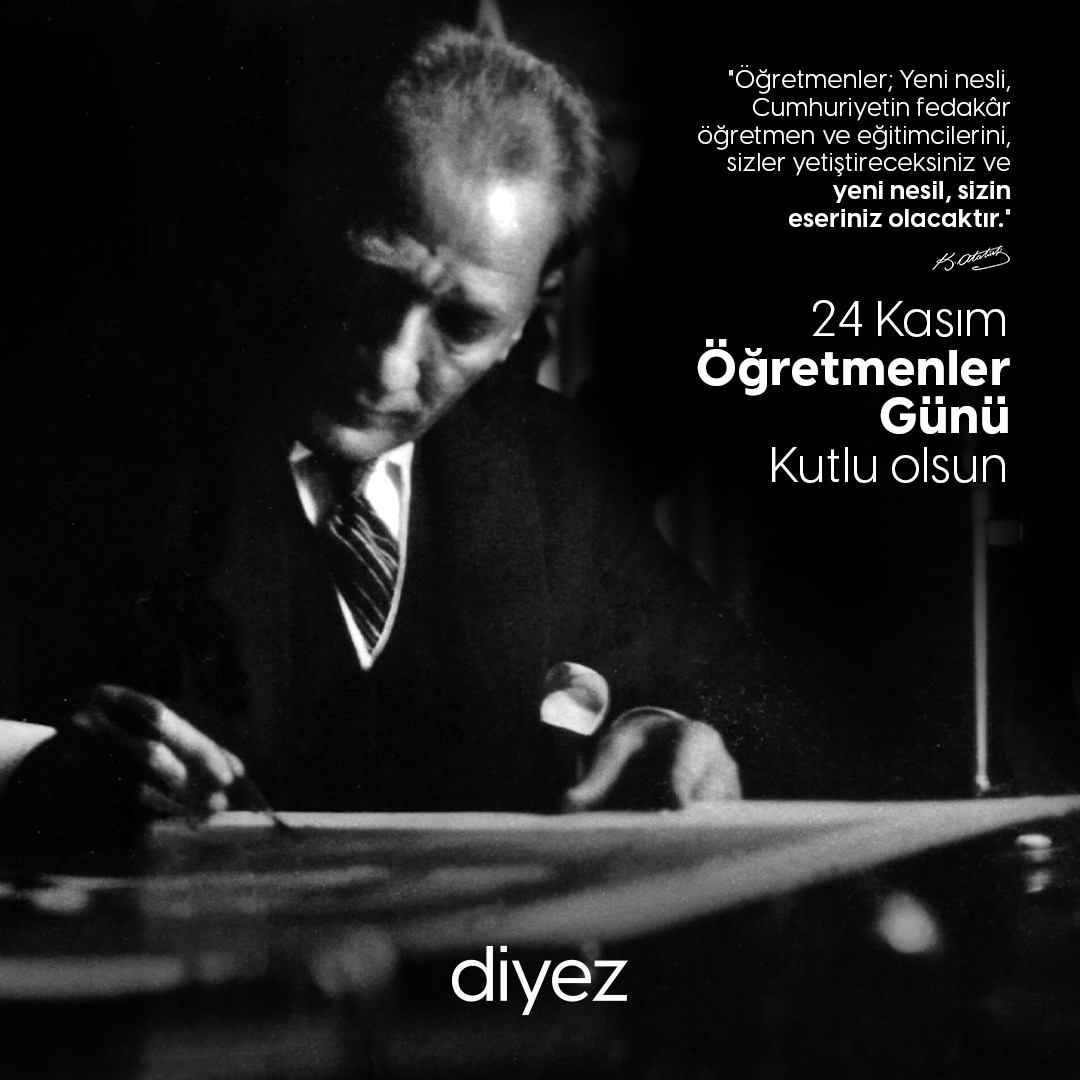 Öğrenmeden büyünmez, öğretenin hakkı ödenmez. Başöğretmen Mustafa Kemal Atatürk başta olmak üzere tüm öğretmenlerin #24KasımÖğretmenlerGünü kutlu olsun.