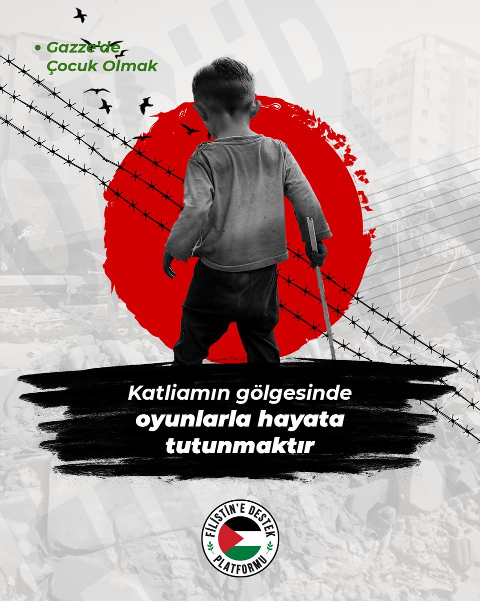 Doğduğun ilk günden ölümün soğuk nefesini ensende hissetmektir

#GazzedeÇocukOlmak