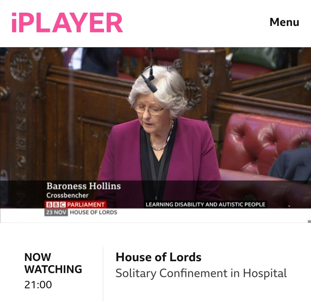 .<a href="/BaronessHollins/">Baroness Hollins</a> making, as ever, powerfully humane recommendations for the care and support for people with LD and or autistic people including looking at the Trieste Model. Because currently hospital is a 'first resort' in the absence of community support and accountability.
