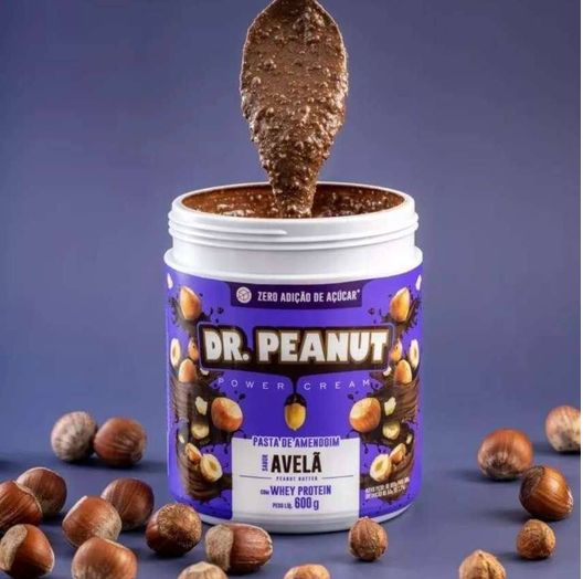 Dr Peanut, Pasta de Amendoim – 600g Avelã com Whey Protein
