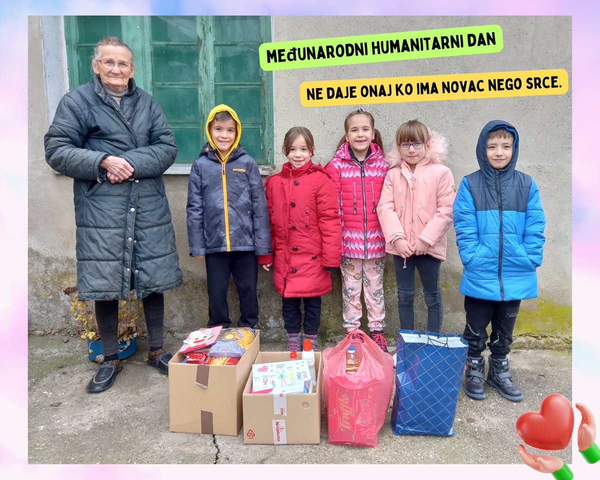 Povodom Međunarodnog humanitarnog dana učenici I-8, II-8 OŠ "Knez Sima Marković" Barajevo realizovali su akciju doniranja paketa pomoći starijoj osobi. #eTwinning projekat Volontiraj - doniraj - educiraj 3 #primerdobreprakse <a href="/MINprosvete/">Министарство просвете</a> <a href="/OsKnez/">ОШ "Кнез Сима Марковић"</a>