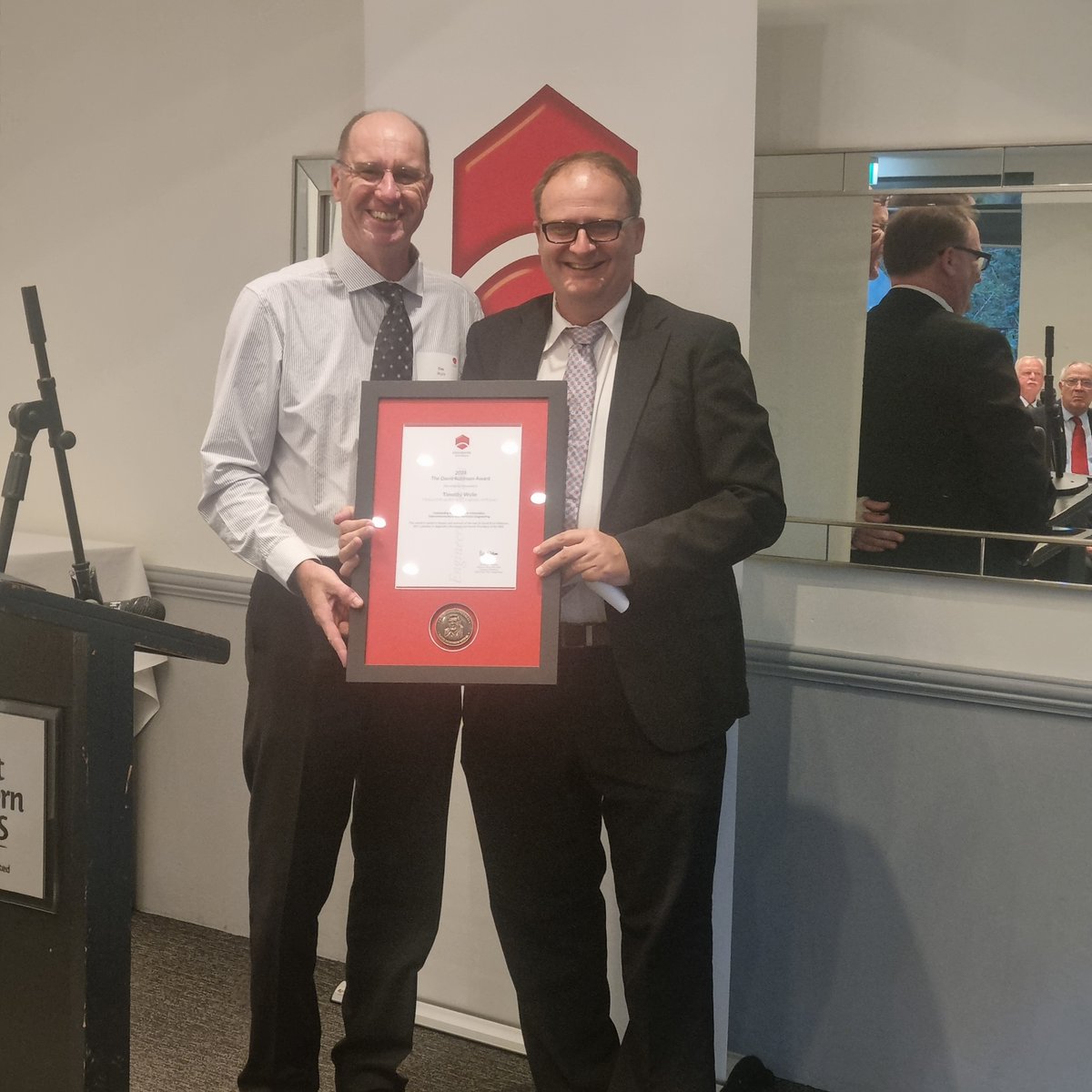Another win for one of the #PeopleOfAmpcontrol! 🏆

Tim Wylie, Ampcontrol Chief Technology Officer, was awarded the 2023 IREE David Robinson Award at the Engineers Australia Newcastle Fellows’ and Engineering Executives Recognition Dinner, on 15 November 2023.
