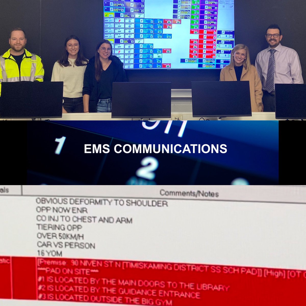 Mclean17925's tweet photo. Awesome visit @NorthBayCACC911 #ACOs came to @TDSSsaints to talk about careers in dispatch #tdsshealthcare @DSBOnNorthEast https://t.co/zfIe7R8F4q