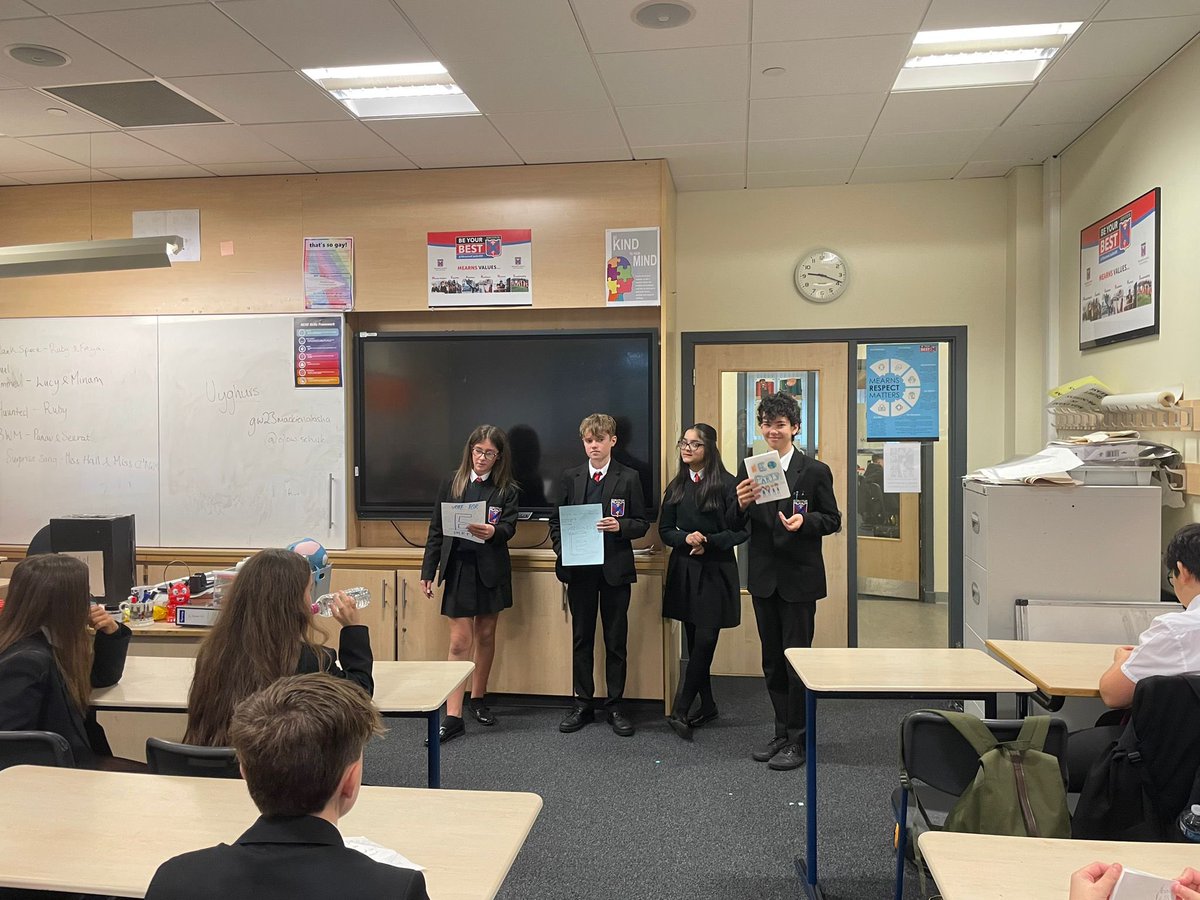 Miss Mackie’s S1 class also enjoyed using their creative and collaborative skills 🗳️