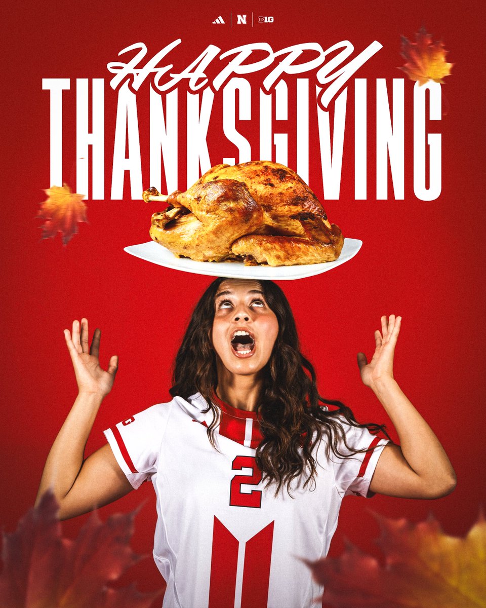 HuskerSoccer's tweet photo. Happy Thanksgiving, Husker Nation! 🦃🍂

- Nebraska Soccer https://t.co/jxggtKRLYY