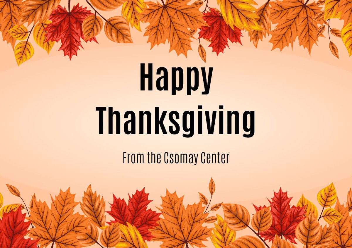 Happy Thanksgiving! Remember to enjoy time with your loved ones.