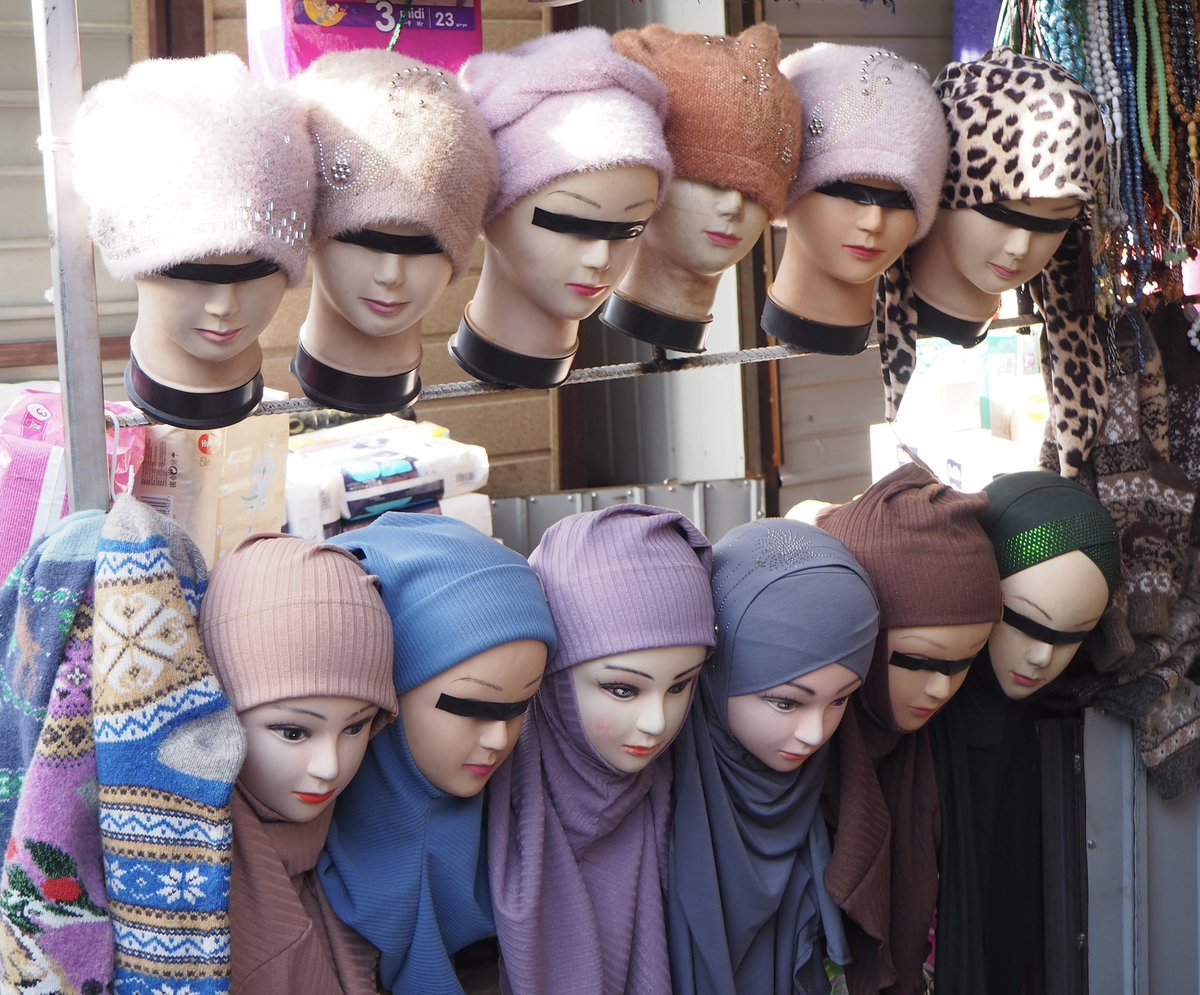 I can’t express how sad displays like this make me feel #kyrgyzstan #tokmok #faceless #noeyes #invisiblewomen #hijab