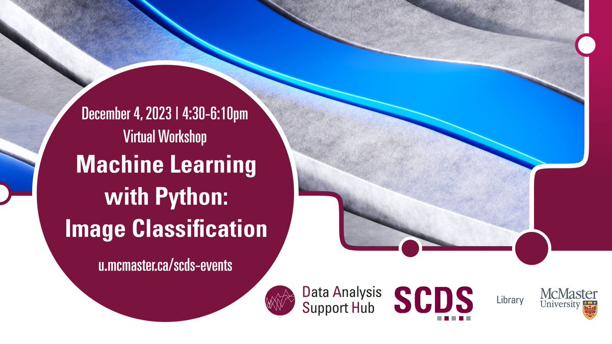 Dive into the world of Machine Learning with Python! 🌐🤖 Join our Image Classification Workshop online using the powerful PyTorch framework. #MachineLearning #Python #ImageClassification #PyTorch 

Register: libcal.mcmaster.ca/event/3761926