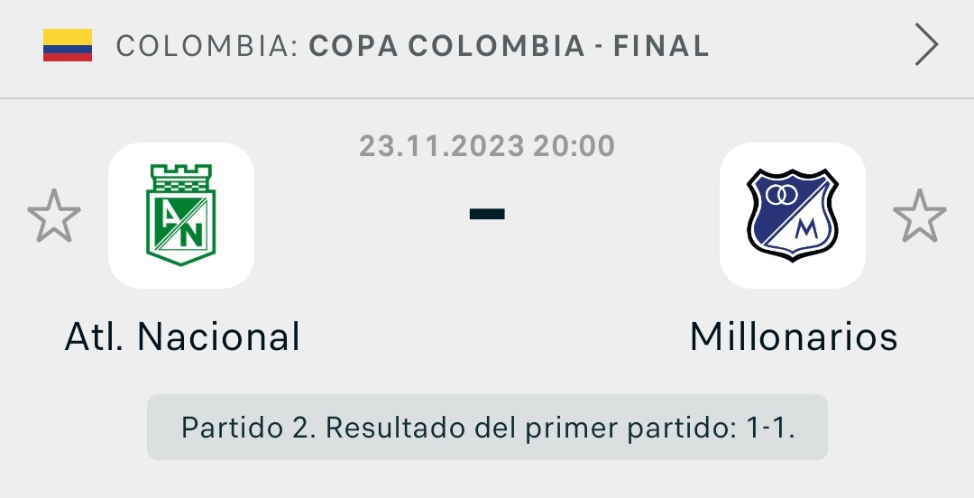 ApuestassLM's tweet photo. Voy a regalar 20k al que adivine en que minuto se marca el Primer Gol del Clásico #Atleticonacional VS #Millonarios en la #FINALCOPAxWIN

Para que su participación sea válida deben Presionar Rt +Like y seguir mi cuenta 🤝 https://t.co/c6bttTBCau