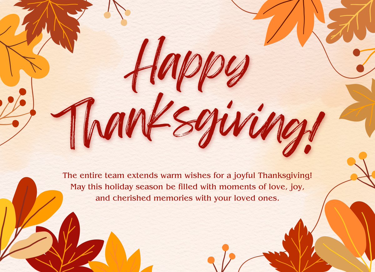 sfeproperties's tweet photo. On behalf of our entire team, we wish you a Happy Thanksgiving! We appreciate and value your continuous support. We look forward to continuing to serve you with the same level of enthusiasm and dedication in the future. https://t.co/8A4KS4wUxF