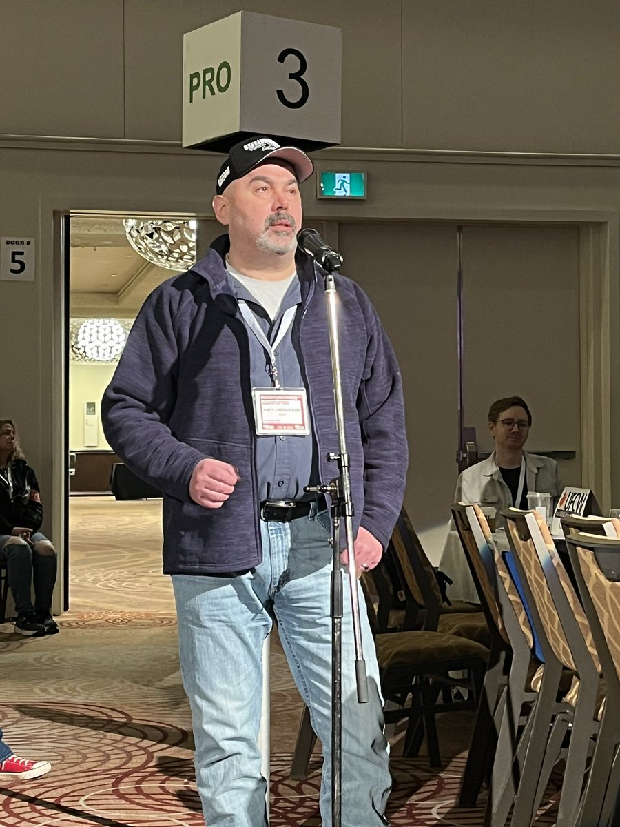 This morning at <a href="/OFLabour/">OFL</a>, Steelworkers got up to speak about the importance of amplifying the Westray law holding employers to account when workers are injured or killed on the job. #EnoughisEnough