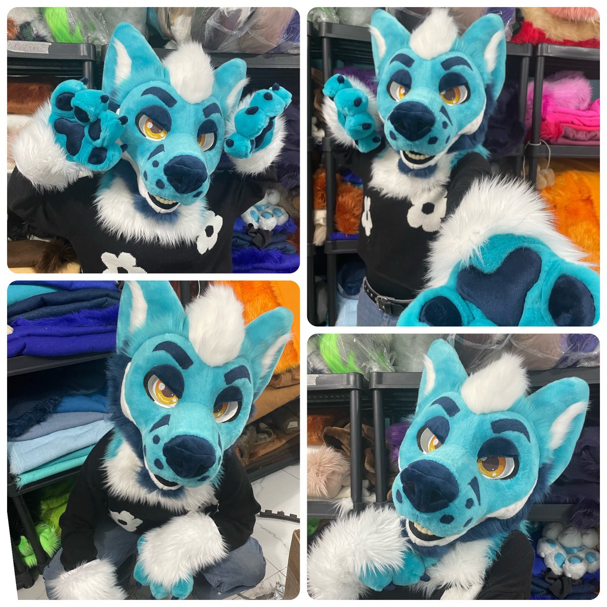 Become a wolf today! 
This fursuit partial is available for 2️⃣2️⃣5️⃣0️⃣USD! 
It includes : head , armsleeves, hands and tail.

If you're interested in it, please send us a DM. More information below⬇️
