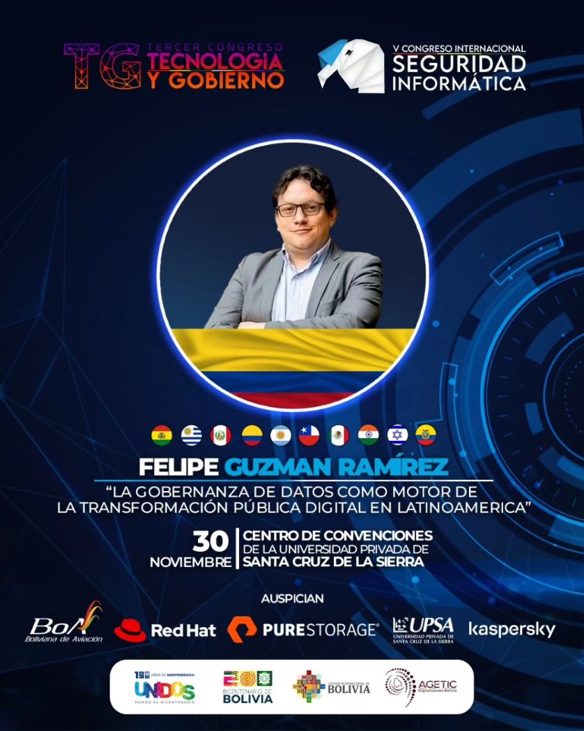 AgeticBolivia's tweet photo. ✨ ¡Prepárate para una jornada llena de conocimiento y aprendizaje! Felipe Guzman Ramírez y Kennbro, reconocidos expertos en #SeguridadInformática y #TecnologíaYGobierno, compartirán sus valiosos conocimientos y estrategias ¡No te lo pierdas!

#CIDSI #TyG 2023 #Congresos #AGETIC https://t.co/SjVyf42KJZ
