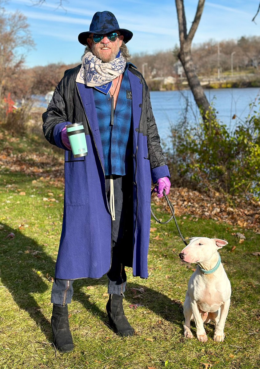 ml_hades's tweet photo. Happy Thanksgiving! #HaiderAckermann coat #Givenchy shirt #RickOwens Tecuatl Spring 2020 lapis leather Bauhaus pants #RickOwens Mohawk wedge heel ankle boots #BernhardWillhelm scarf #RickOwens x #Partsof4 necklace #NewEra hat #Rayban aviators with custom tint by #ArtSeeEyewear https://t.co/cmKN4zyucA