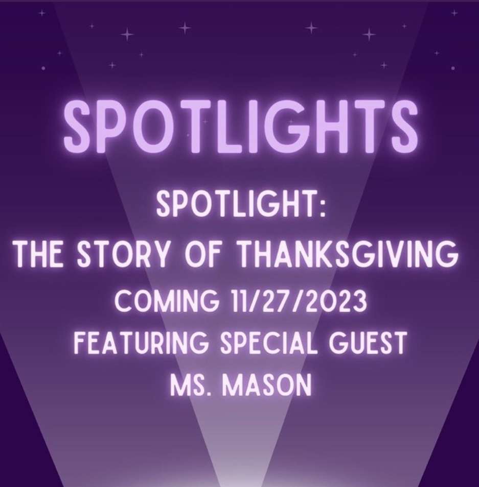 Happy Turkey Day everyone! 🦃
Come listen to the story of Thanksgiving with Ms. Mason, coming out on November 27th!

#ThePodOB