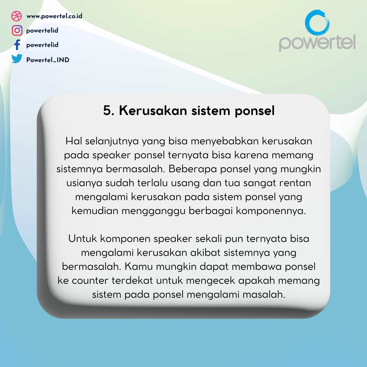 Powertel_IND's tweet image. 5 Penyebab Speaker Ponsel Rusak, Jadi Sember!
#infoandroid #infosmartphone #speakerponsel #speakererror #infoponsel #android #smartphone #smartphoneandroid #tipsandroid #tipssmartphone #powertelid