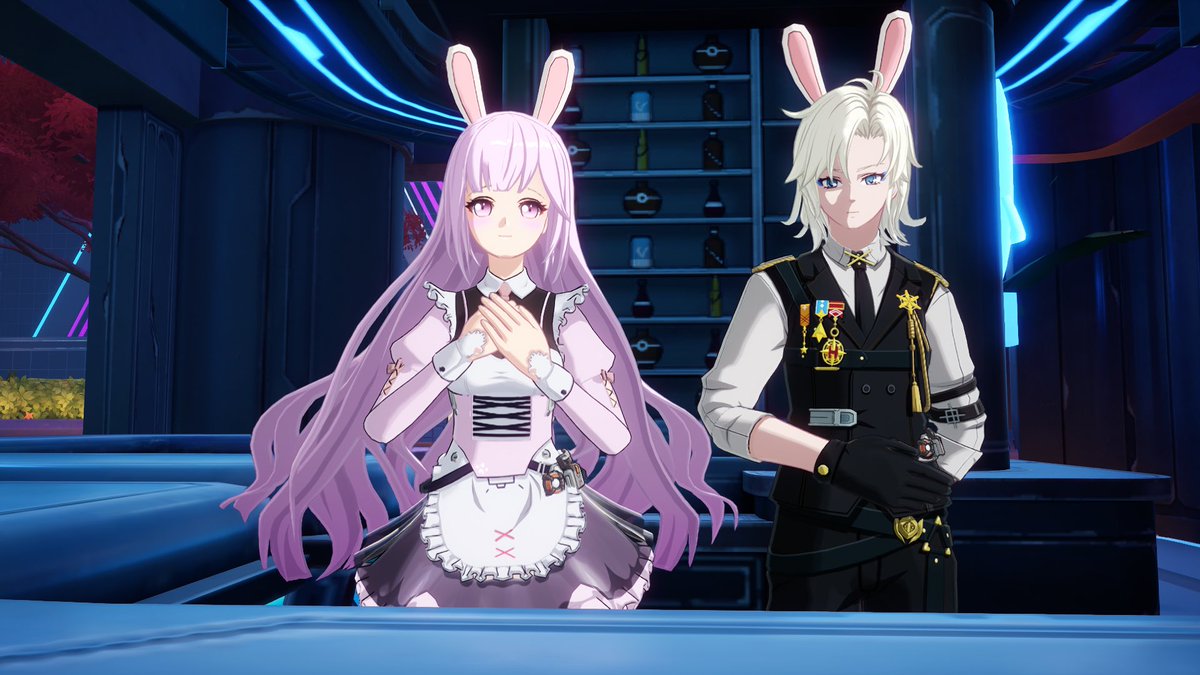 snowmilch's tweet image. すいすの1周年記念第2弾！
出会った頃と同じシュチュで撮ってみました
エモも増えてるし、ちょっとは上手になったかな( ˊᵕˋ； )
イラストはまうちゃん(@Infinity__Berry)からの提供です🍸
suyくんこれからもよろしくね(´˘`＊)
#幻塔 #幻塔SS #SweetSnow