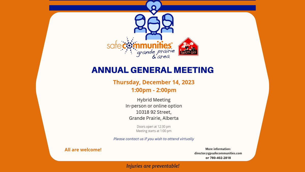 GPSafeCommunity's tweet image. We invite you to our Annual General Meeting on December 14, 2023