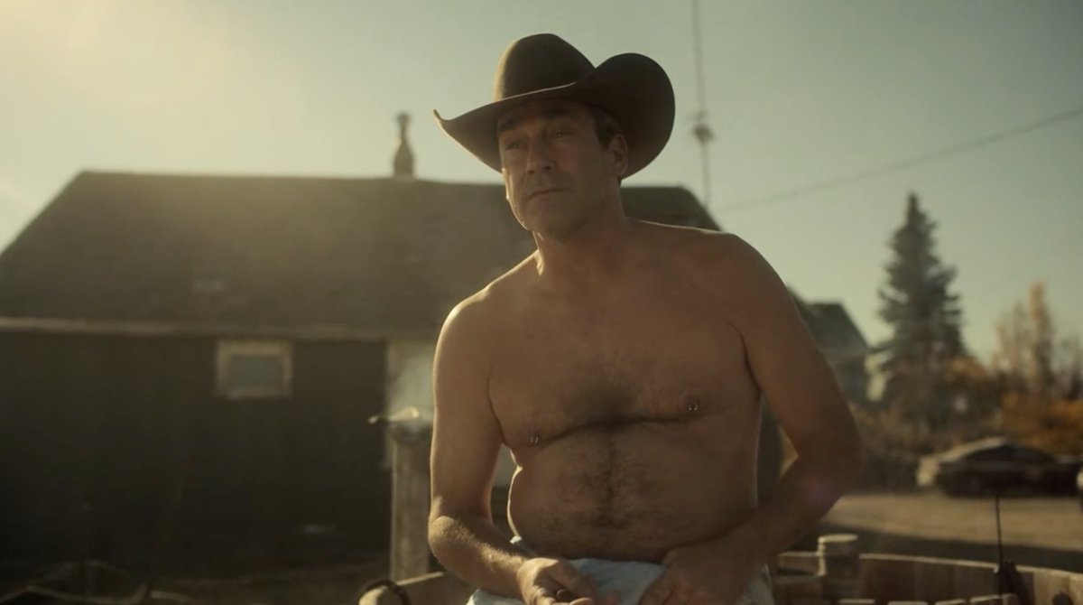 there is simply nowhere else to share that Jon Hamm sports two nipple rings in the new season of Fargo