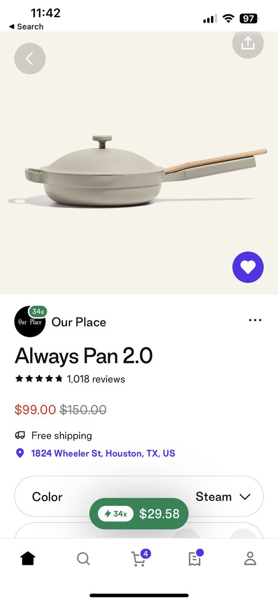 divadaddyjay's tweet photo. @shop @ourplace - need you all to fix the app glitch ASAP that doesn’t allow boost to work. I show 34x back but when I go to checkout it vanishes. I am not going to purchase unless I can get both promotions. Please help asap. No one is getting back to me!! https://t.co/8KJB8HEwID