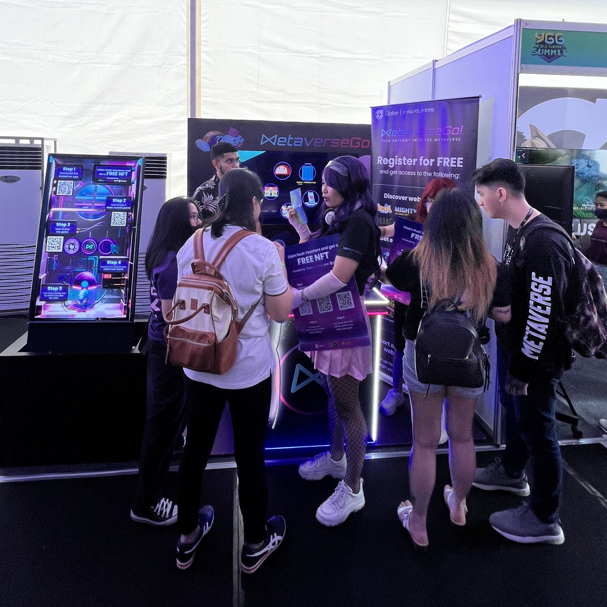metaversego_gg's tweet photo. Day 2 of the YGG #W3GS! Drop by the booth and say hi 🙋🏻‍♀️ https://t.co/RaH1eGCPVG