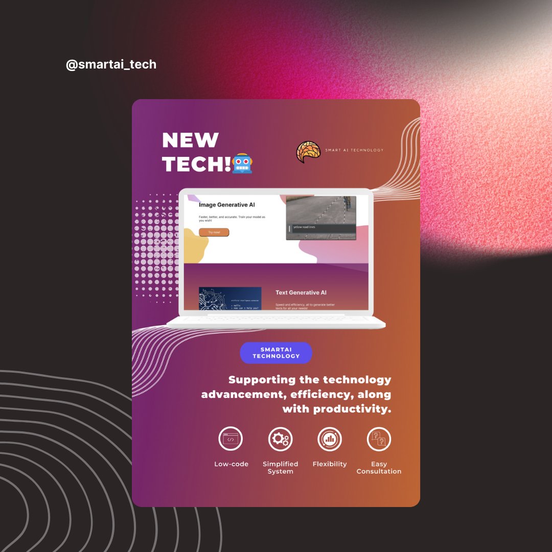 SmartAI_Tech's tweet image. Introducing our product, the all-in-one software to help you developing your models, generating both text and image to boost the performance of your company🤖