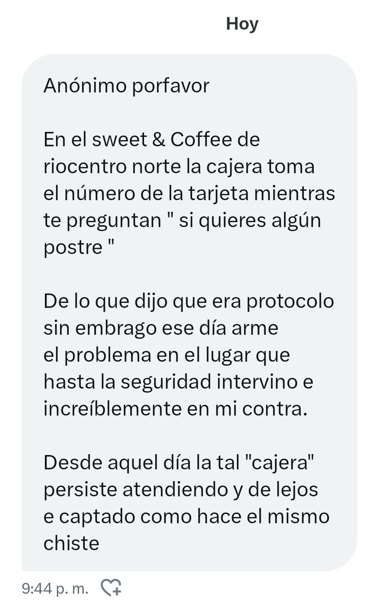 EmergenciasEc's tweet photo. #DenunciaCiudadana
Srs de @SweetandCoffee por favor tomar medidas y revisar cámaras, esto no puede suceder https://t.co/xp0l8laaX4