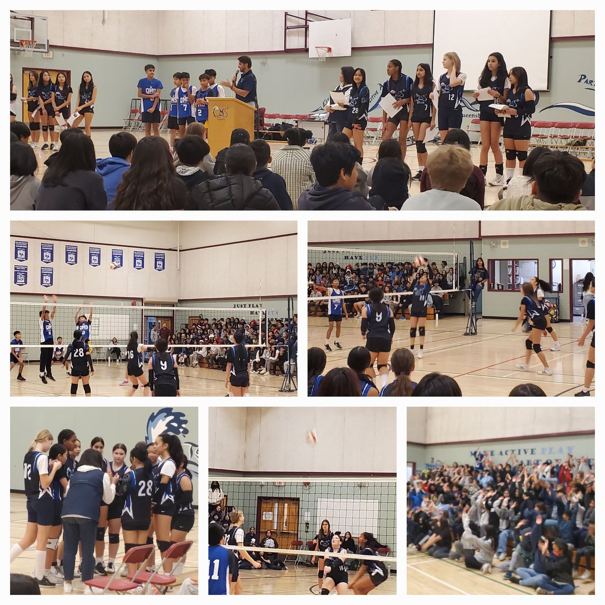 2 great days of school events at QMS. Thank you Rabbi Bregman & #TheOtherPeople presenters for sharing their stories & anti-racism message & w/our Ss (Wed)!🙏@KennethHeadley

Today it was fun to recognize our Gr. 8 Girls Volleyball team in our fall spirit assembly.👏
#sd40learns