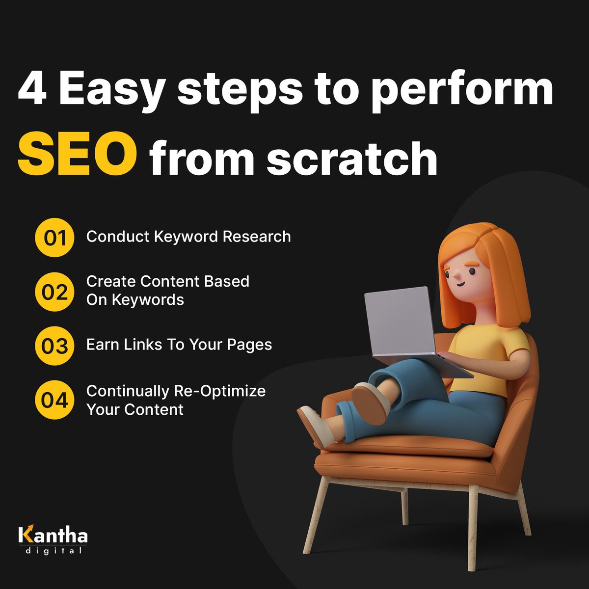 KanthaDigital's tweet photo. Elevate Your SEO Game in 4 Simple Steps! 🔍✨
🕵️‍♂️ Dive into the world of keywords 
✍️ Bring your content to life with a keyword symphony. 
🔗 Build your digital empire by earning links. 
🔄 SEO isn't a one-time gig. 

#SEOtips #DigitalMarketing #SEOstrategy #Kanthadigital https://t.co/M1hYKj7CYT