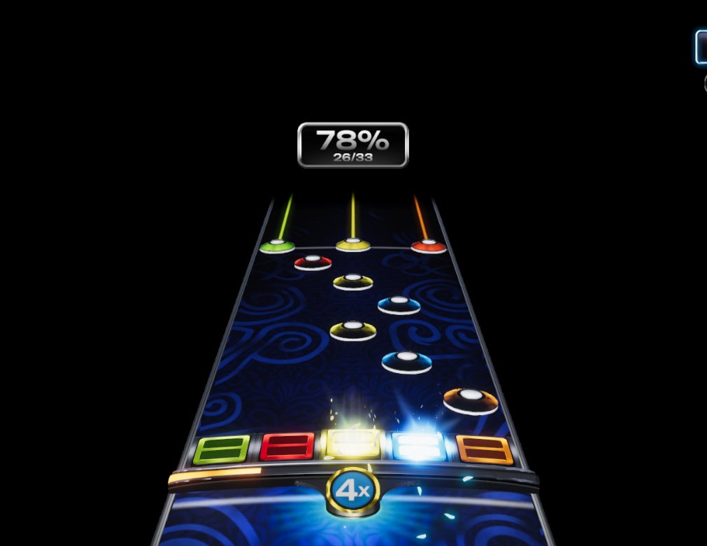 Clone Hero is a Guitar Hero clone built with Unity that has a