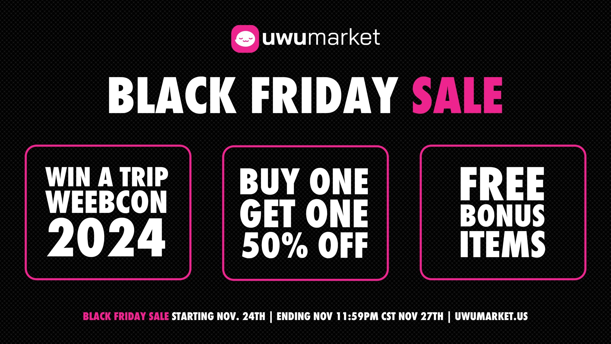 UwU Market on X: “Black Friday is here! - GIVEAWAYS - FREE