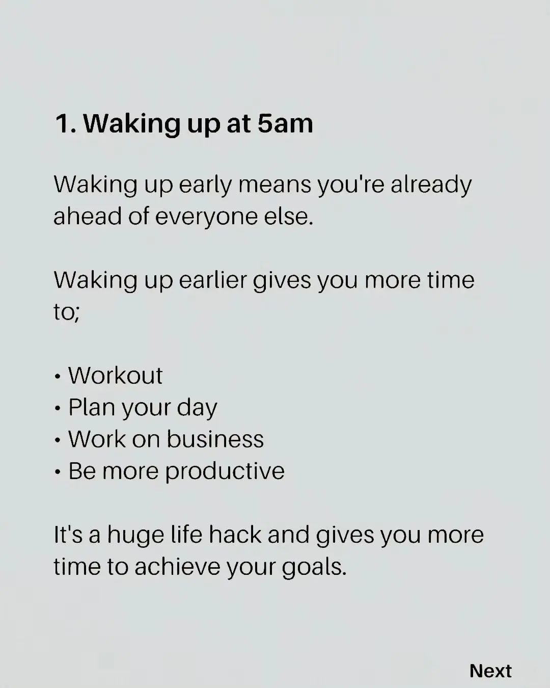 Waking up at 5am to workout sale