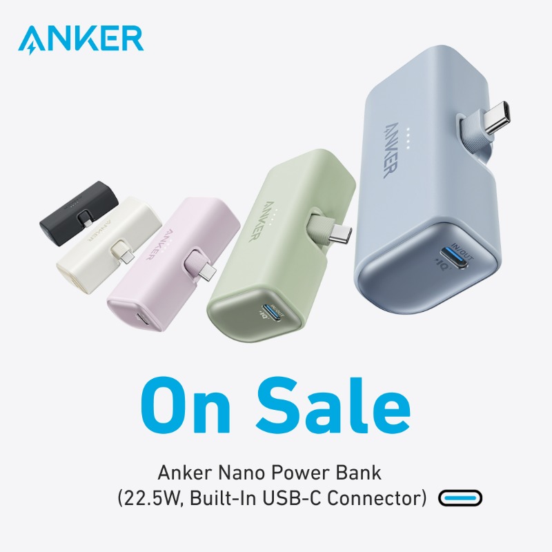 AnkerOfficial's tweet photo. Enjoy enhanced charging with Anker Nano Power Bank in 5 vibrant colors, and get 30% off.