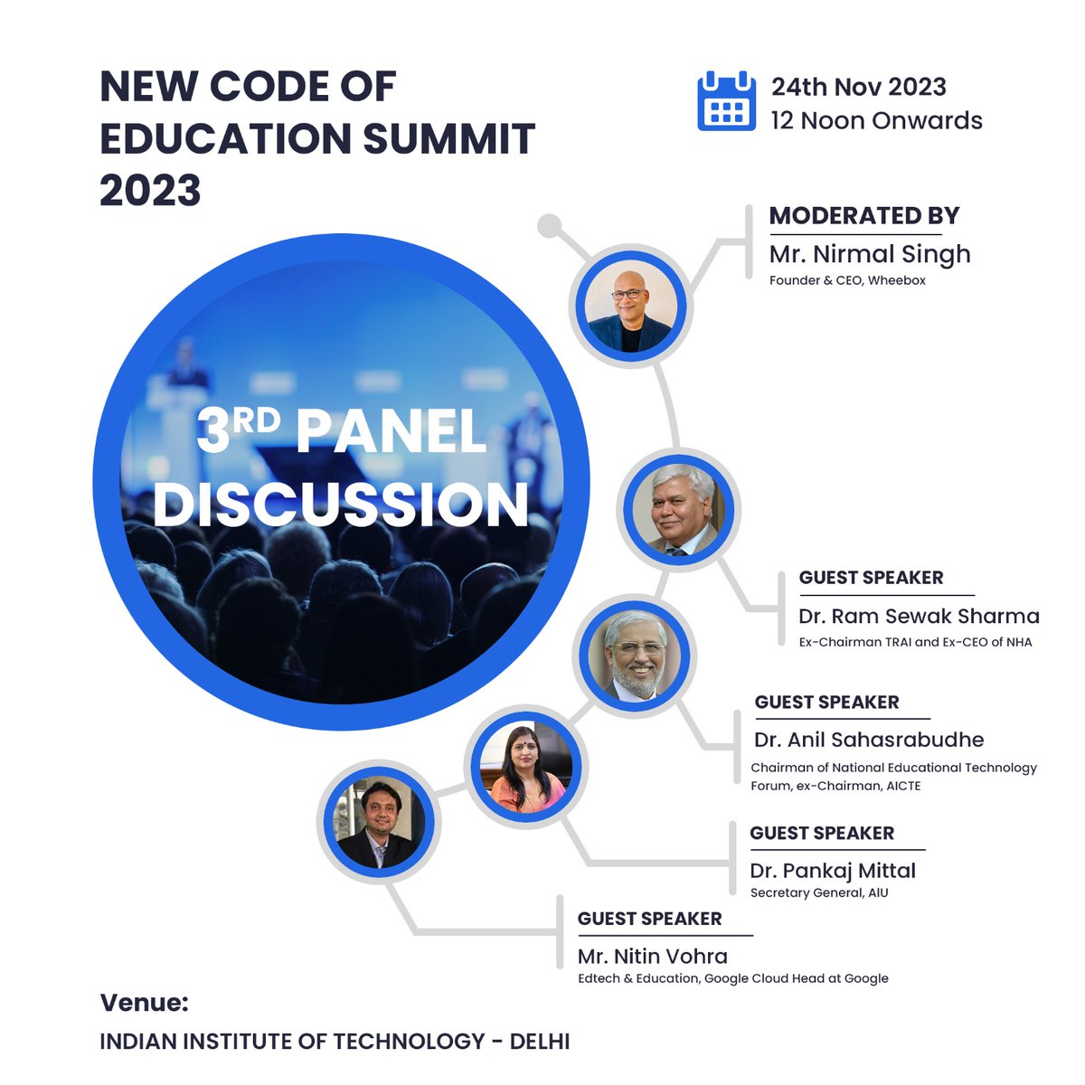 Dynamic discussions lined up on pivotal topics shaping the future of education in India at the New Code of Education Summit 2023.

- Impact of AI on Higher Education in India
- Impact of NEP on the Next Generation of Higher Education Institutions in India

newcodeofeducation.com