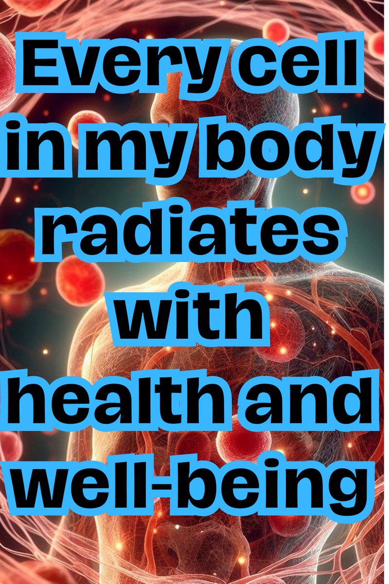 Every cell in my body radiates with health and well-being amzn.to/3ST0uKi #HealthTips #LifestyleMedicine
#VibrantHealth #WellnessBlog
#MindfulMovement #CleanEatingRecipes #HealthyHabitsForLife
#BodyMindSpirit #ad #FitnessRoutine
#Thursday #FridayFeeling 
#NutritionGoals