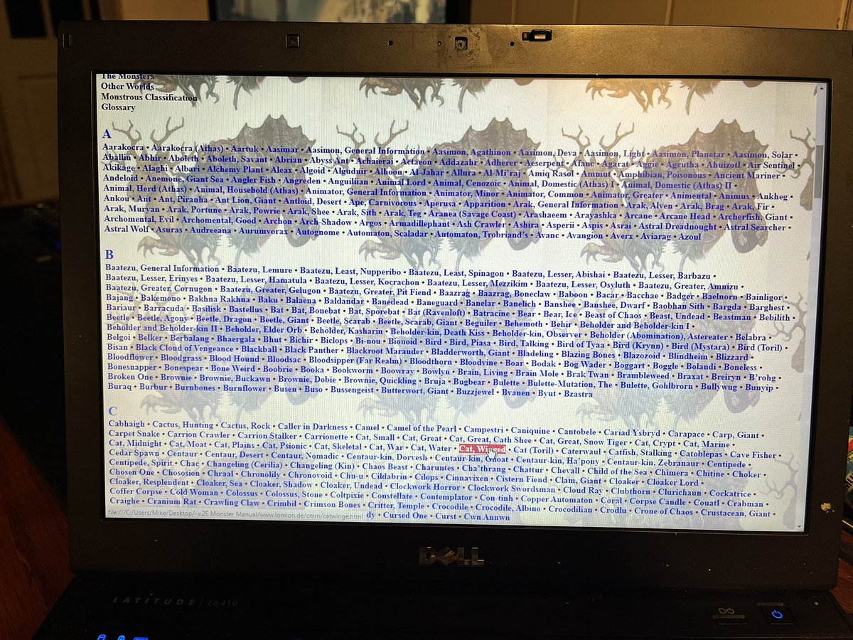 RetroGamer_Meph's tweet photo. Fired up an old Win 7 laptop that I used for my Ad&amp;d games.  Core Rules 2.0 + expansion and the Complete Monstrous Compendiums.  Everything a DM could ever want at his fingertips.  #Adnd2E #RPG #TTRPG https://t.co/8dUeEsWg6a