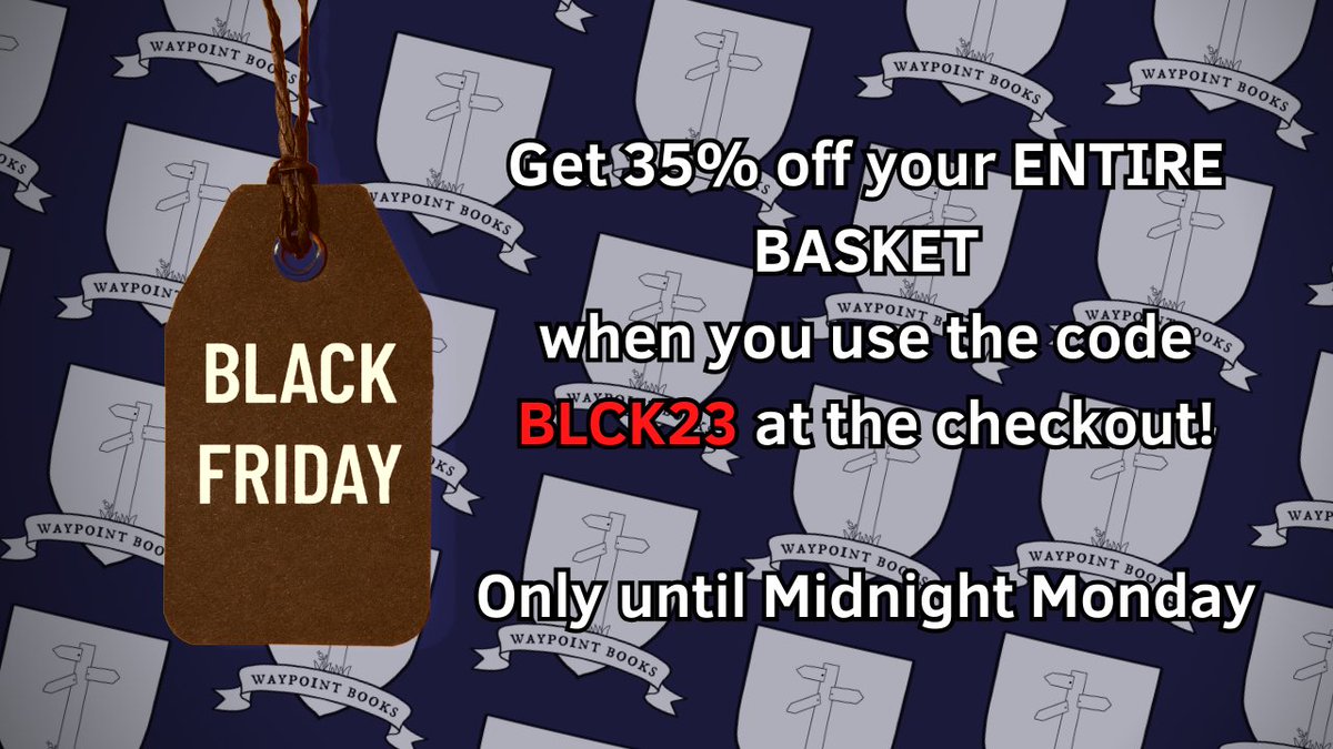 I know, I know, we're still banging out about this AMAZING deal! 

You voted, we delivered! 35% off your ENTIRE BASKET when you use the code BLCK23 at the checkout!

Only until Midnight Monday! Treat Yourself and Shop Indie!

waypointbooks.co.uk

#Bookshops