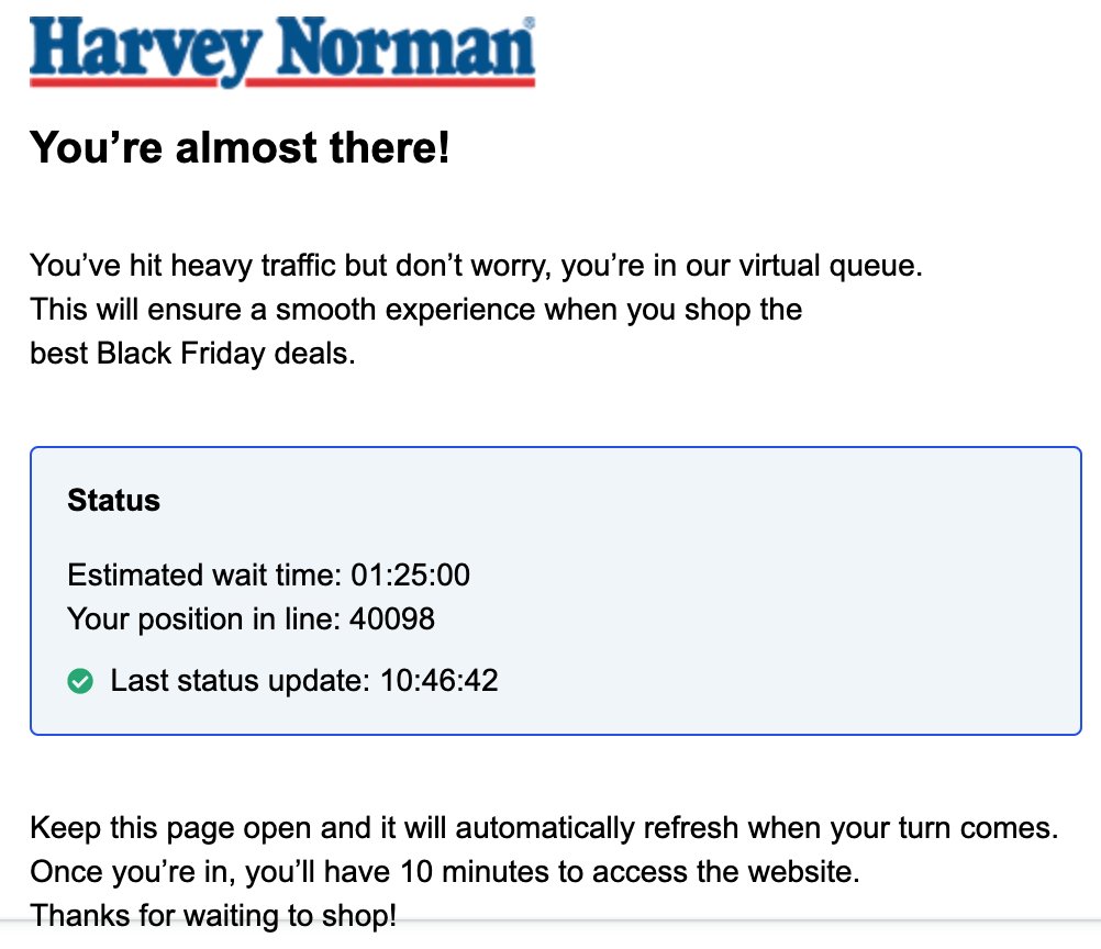 RiczWest's tweet photo. @RobynAMilne I am now! Just because of their pathetic  web site!!! What a JOKE🤣 I'm a Digital Architect and a wait time of 1h25m to get to it??? How absolutely PATHETIC! 🤬
The whole web team should be fired. They'll lose so much business... I was just shopping around and curious - no more. https://t.co/4n11eQiEgt